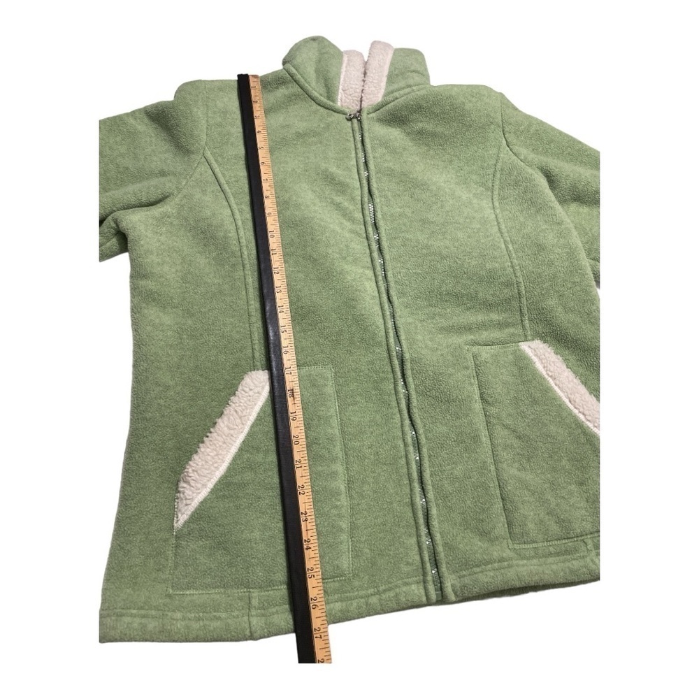 Denim & Co. Zip Front Fleece Jacket with Hood and Sherpa Lining Size L - Picture 9 of 14